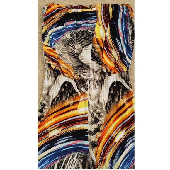 SALE !!! Plus Leopard Strapless Wide Leg Jumpsuit - Picture 6 of 6